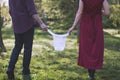 Young married couple expecting a baby girl Royalty Free Stock Photo