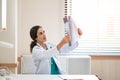 portrait of young medical doctor looking at an x-ray image in the office Royalty Free Stock Photo