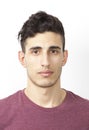 Portrait of young Middle Eastern man over white background