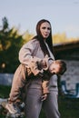 Portrait of young mother with her son. Happy motherhood, woman playing with boy Royalty Free Stock Photo