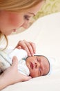 Portrait of young mother with newborn baby Royalty Free Stock Photo