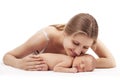 Portrait of young mother and newborn son Royalty Free Stock Photo