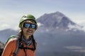 portrait of a young mountaineer