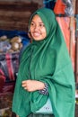 Portrait of young Muslima at Terong Street Market in Makassar, South Sulawesi, Indonesia