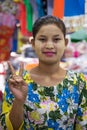 Portrait of a young Myanmarese woman