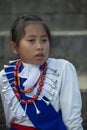 Portrait of a Young Naga Girl during Hornbill Festival,Nagaland,India Royalty Free Stock Photo