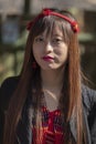 Portrait of a Young Naga Lady during Hornbill Festival,Nagaland,India Royalty Free Stock Photo