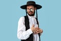 Portrait of a young orthodox Hasdim Jewish man