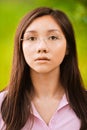 Portrait of young pensive woman Royalty Free Stock Photo