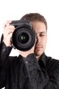 Portrait of young photographer Royalty Free Stock Photo