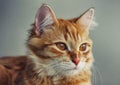 Portrait of young red cat closeup Royalty Free Stock Photo