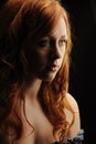 Portrait of Young Red Hair Woman Royalty Free Stock Photo