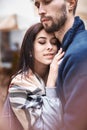 Couple in love. dating in the city Royalty Free Stock Photo