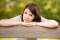 Portrait of young sad woman Royalty Free Stock Photo