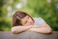 Portrait of young sad woman Royalty Free Stock Photo