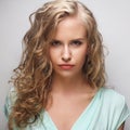 Portrait of young sensual blond woman. Royalty Free Stock Photo