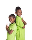 Portrait of 2 young siblings Royalty Free Stock Photo