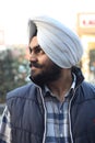 Portrait of a young Sikh boy from India