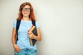 Portrait of Young smart student Royalty Free Stock Photo