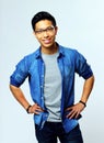 Portrait of a young smiling asian man Royalty Free Stock Photo