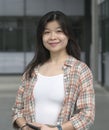 Portrait of a young smiling Chinese girl Royalty Free Stock Photo