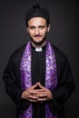 Portrait: young smiling priest Royalty Free Stock Photo