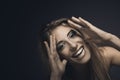 Portrait of young smiling woman Royalty Free Stock Photo