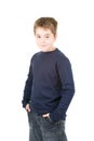 Portrait of young smiling standing boy Royalty Free Stock Photo