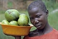 Portrait of young girl, street vendor, Uganda