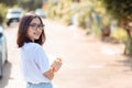 Portrait of young student asian woman wearing braces beauty smile with white teeth Royalty Free Stock Photo