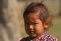 Portrait of young taru girl in Nepal