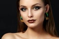 Portrait of young woman with beautiful makeup Royalty Free Stock Photo