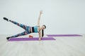 Portrait of young woman doing strength training Royalty Free Stock Photo