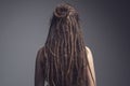 Portrait of young woman, dreadlocks and long hair