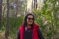 Portrait of young woman in the forest in Turkey