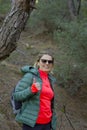 Portrait of young woman in the forest in Turkey