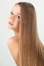 Portrait of young woman with long hair Royalty Free Stock Photo