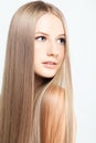 Portrait of young woman with long hair Royalty Free Stock Photo