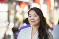 Portrait of Young Woman in Nanluoguxiang, Beijing Royalty Free Stock Photo