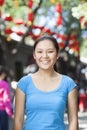 Portrait of Young Woman in Nanluoguxiang, Beijing Royalty Free Stock Photo