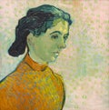 Portrait of a young woman, painting by Vincent Van Gogh Royalty Free Stock Photo