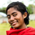 Beautiful young woman at Pasola Festival, Kodi, Sumba Island, Nusa Tenggara, Indonesia Royalty Free Stock Photo