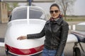 Portrait of Young Woman Pilot Royalty Free Stock Photo