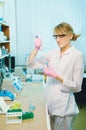 Woman scientist in laboratory