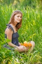 Portrait of young woman sitting Royalty Free Stock Photo