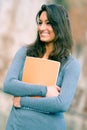 Portrait of young,woman student in the park