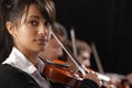 Portrait of young woman violinist