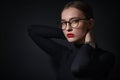 Portrait Of Young Woman Wearing Glasses Royalty Free Stock Photo