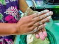 Portrait young women cooking in the kitchen Royalty Free Stock Photo