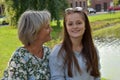 Portrait of mother and teenage daughter Royalty Free Stock Photo